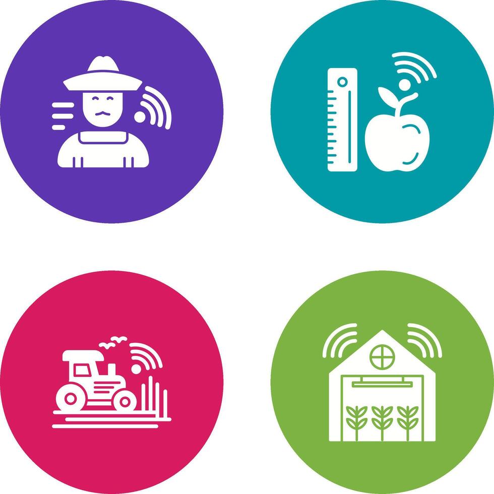 Farmer and Measure and Measure Icon vector