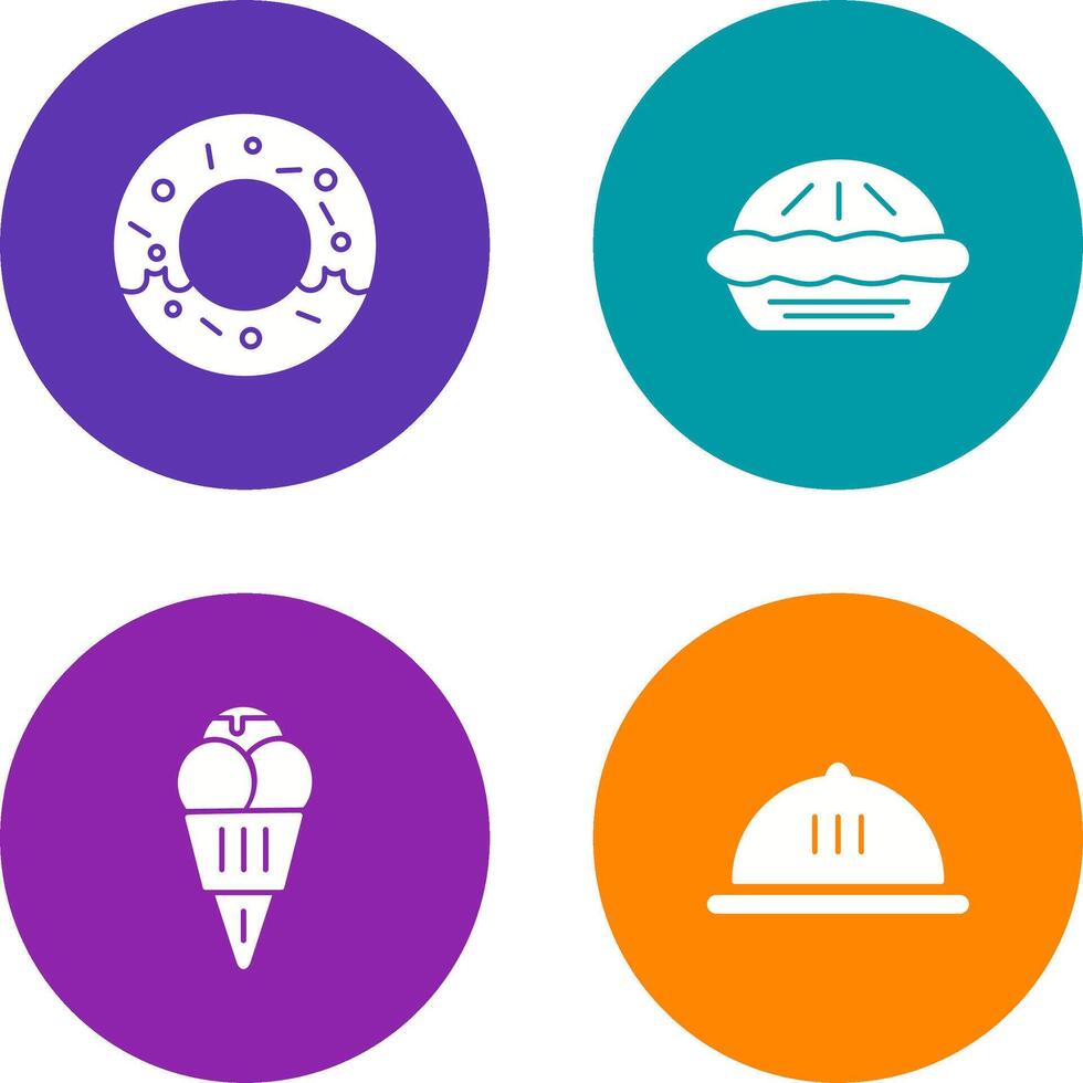 Donut and Pie Icon vector