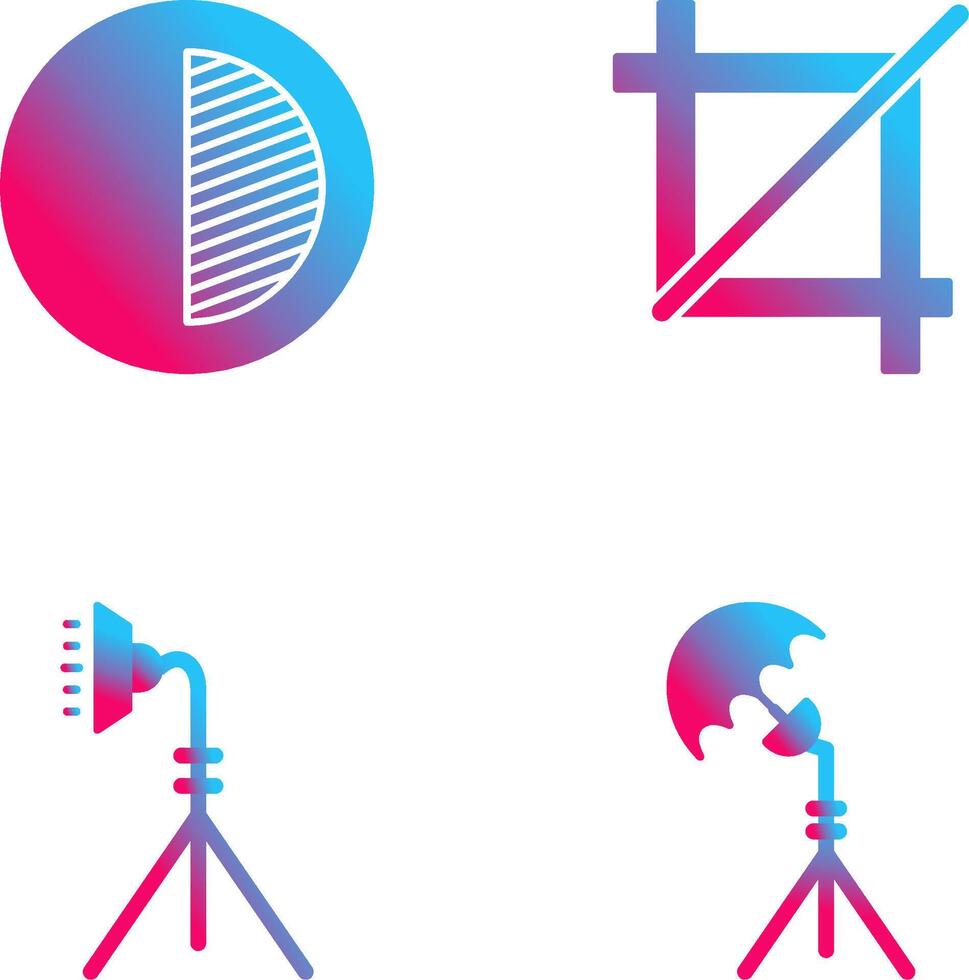contrast and crop Icon vector