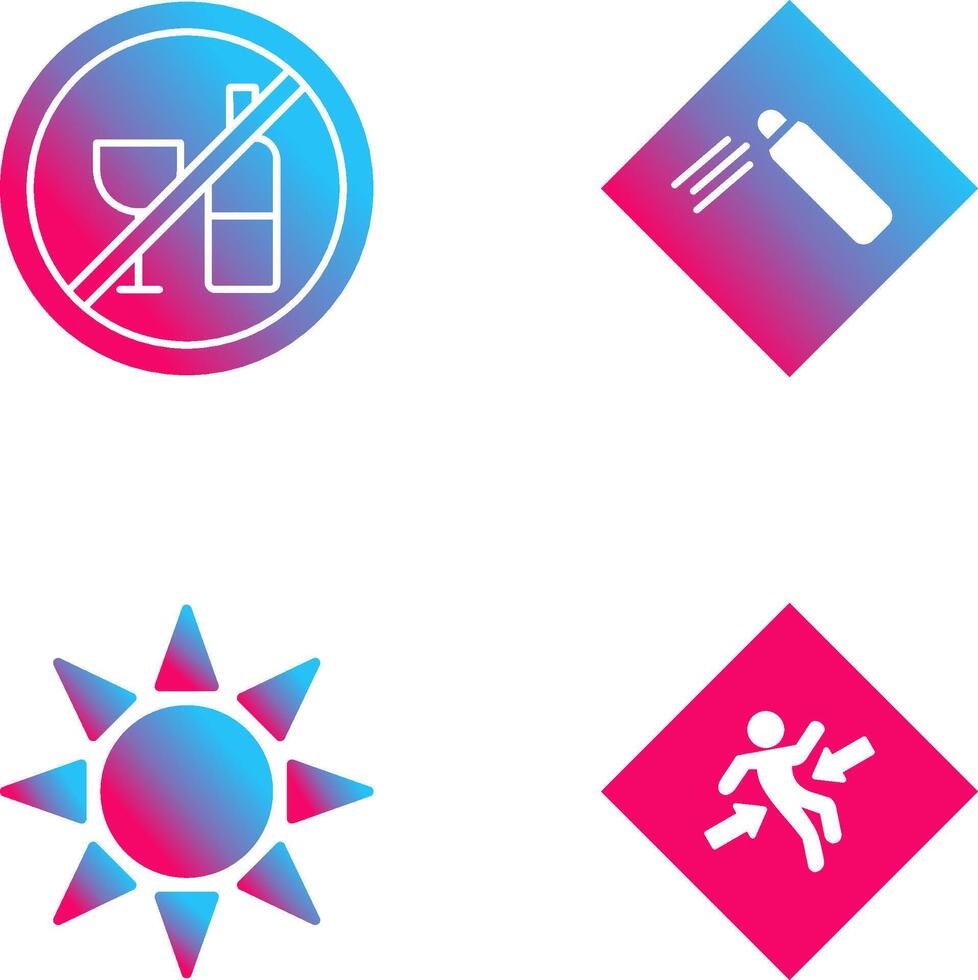 Pressurized cylinder And no drinking Icon vector