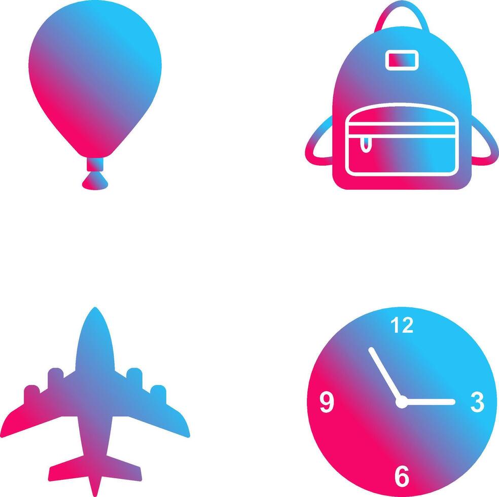 balloon and bag pack Icon vector