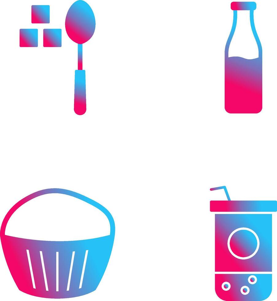 sugar and Milk bottle Icon vector