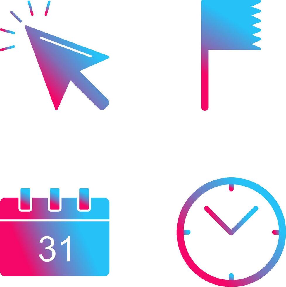 mouse and flag Icon vector