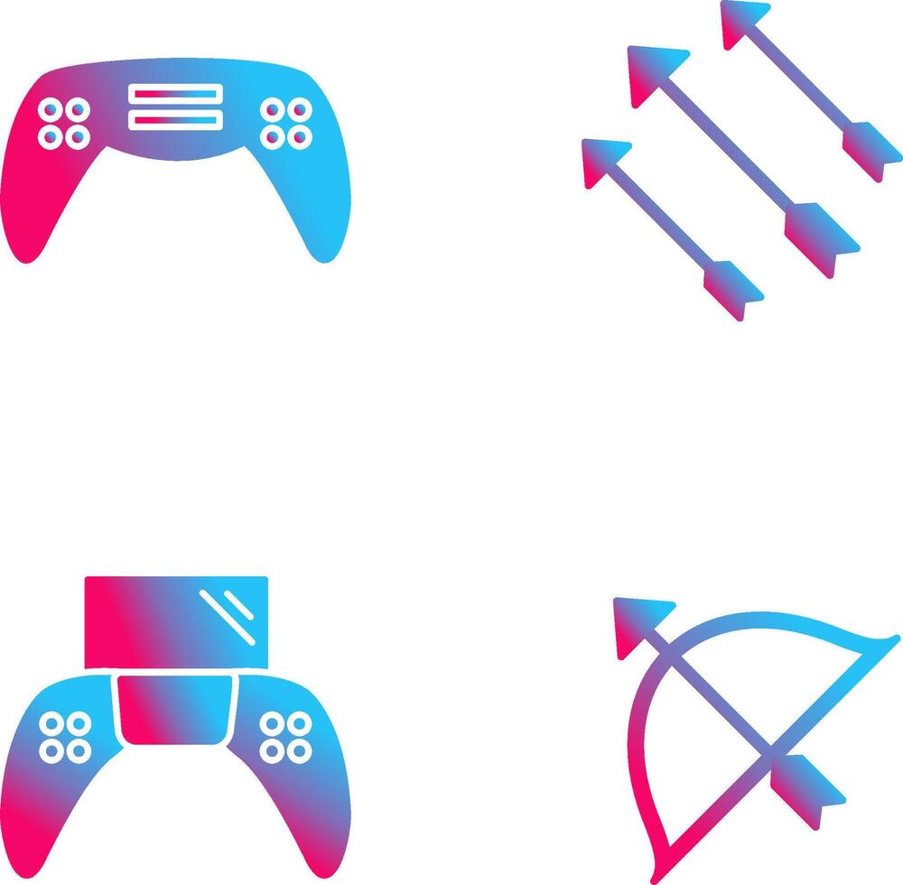 Gaming Console and Arrows Icon vector