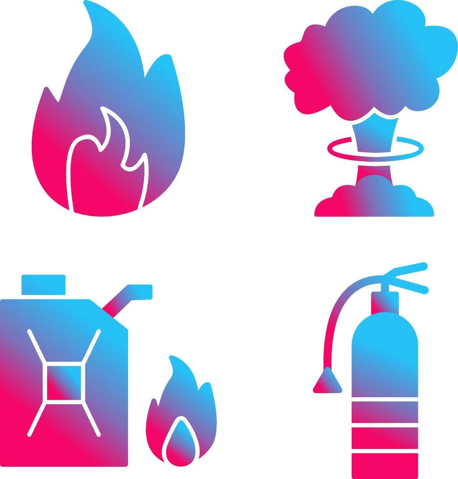 flame and bomb blast Icon vector