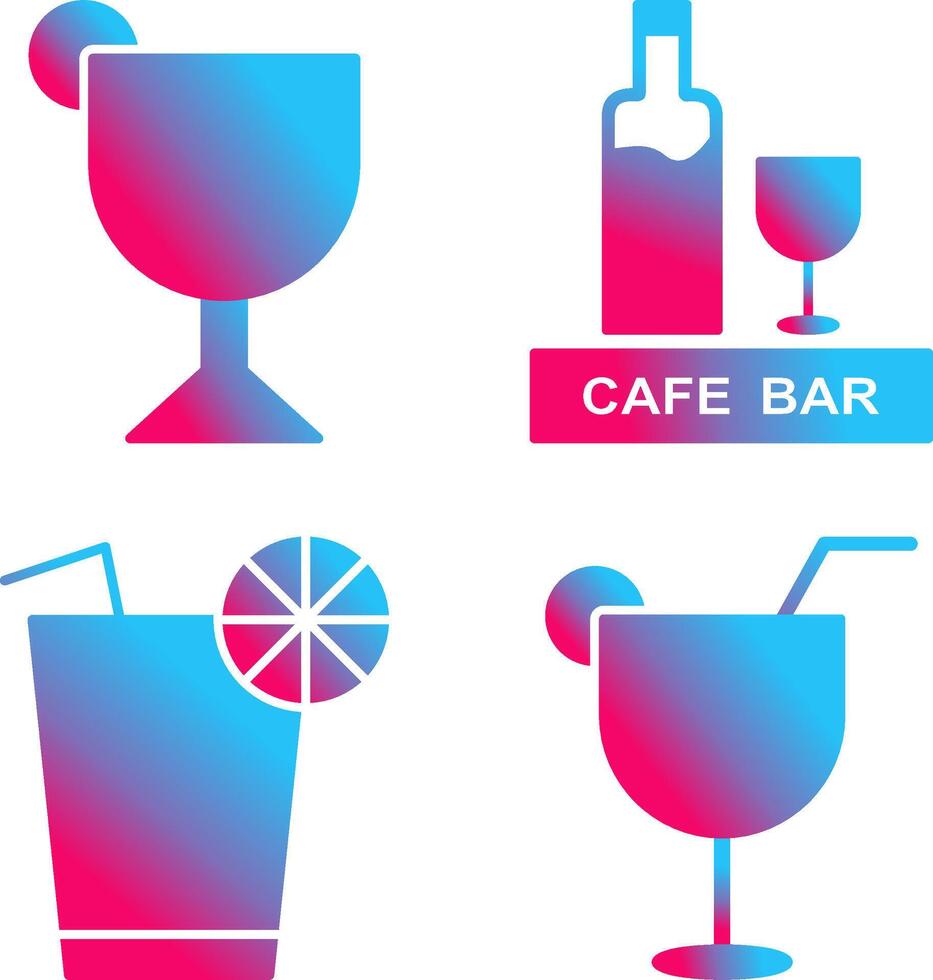 drinks cafe and sherry Icon vector