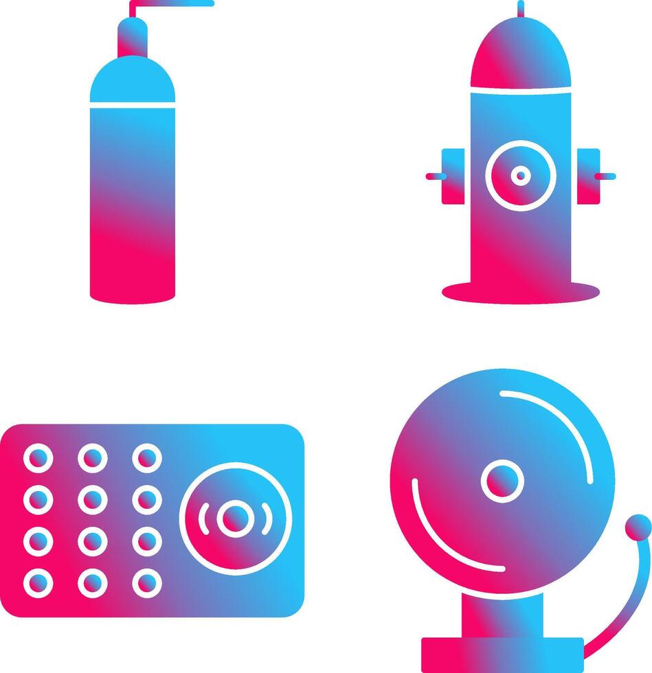 hydrant and oxygen tank Icon vector
