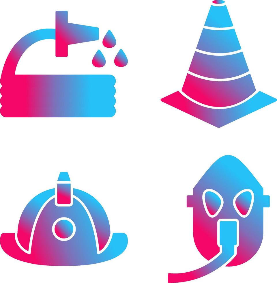 water hose and cone Icon vector