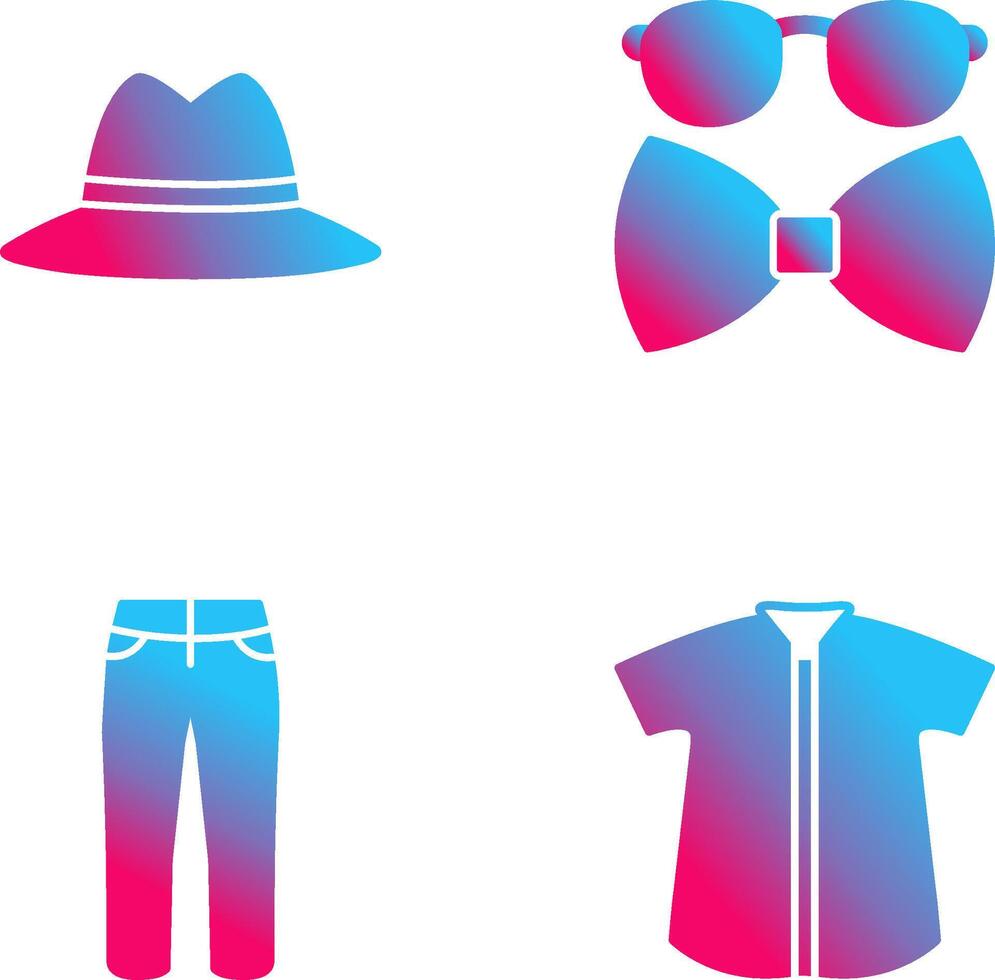 sombrero y hipster estilo icono vector