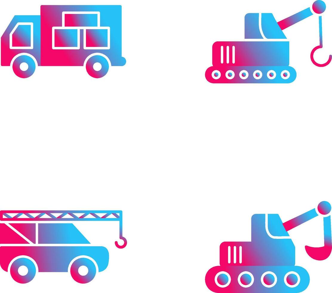 Logistics Car and Lifter Icon vector