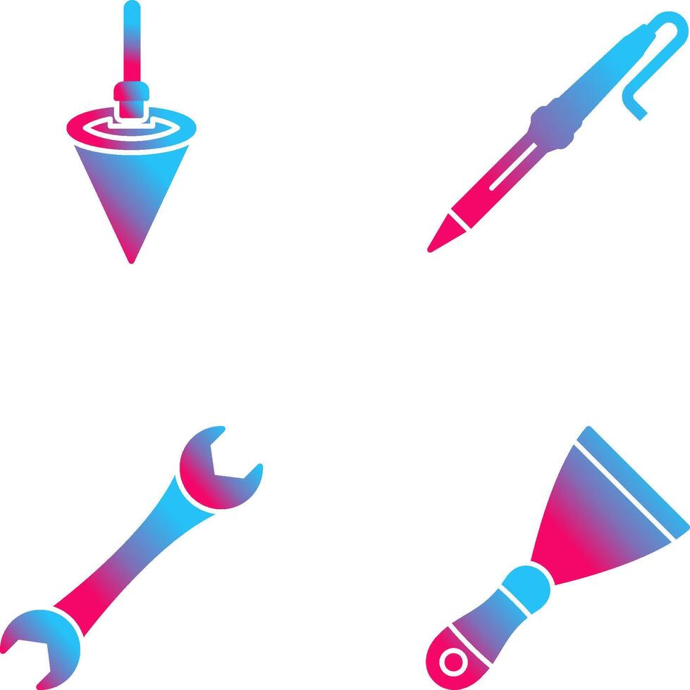 Plumb Bob and Soldering Icon vector