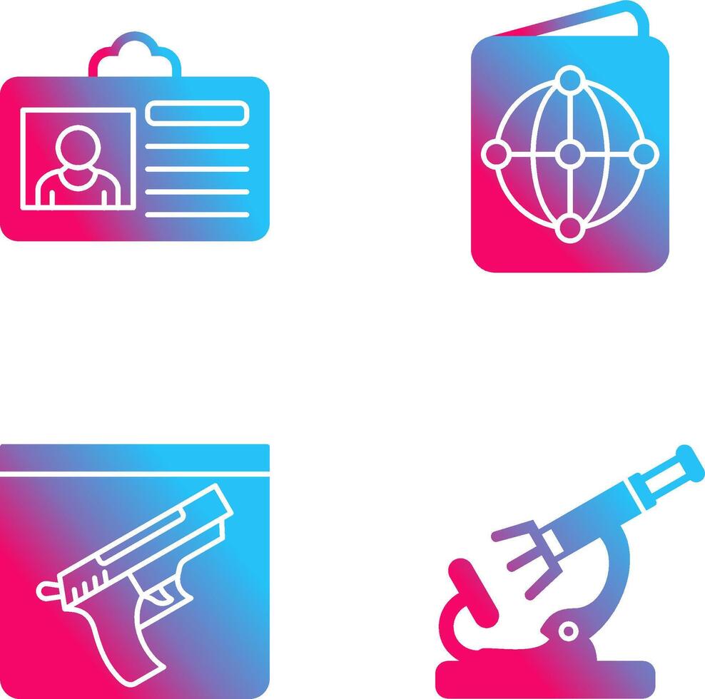Criminal Card and Passport Icon vector