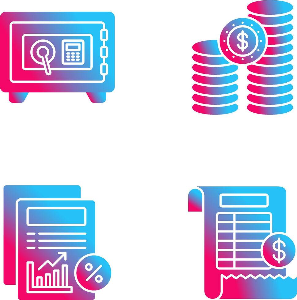 Safe Box and COINS Icon vector