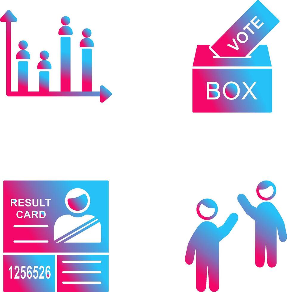 Giing Vote and Candidate and Graph Icon vector