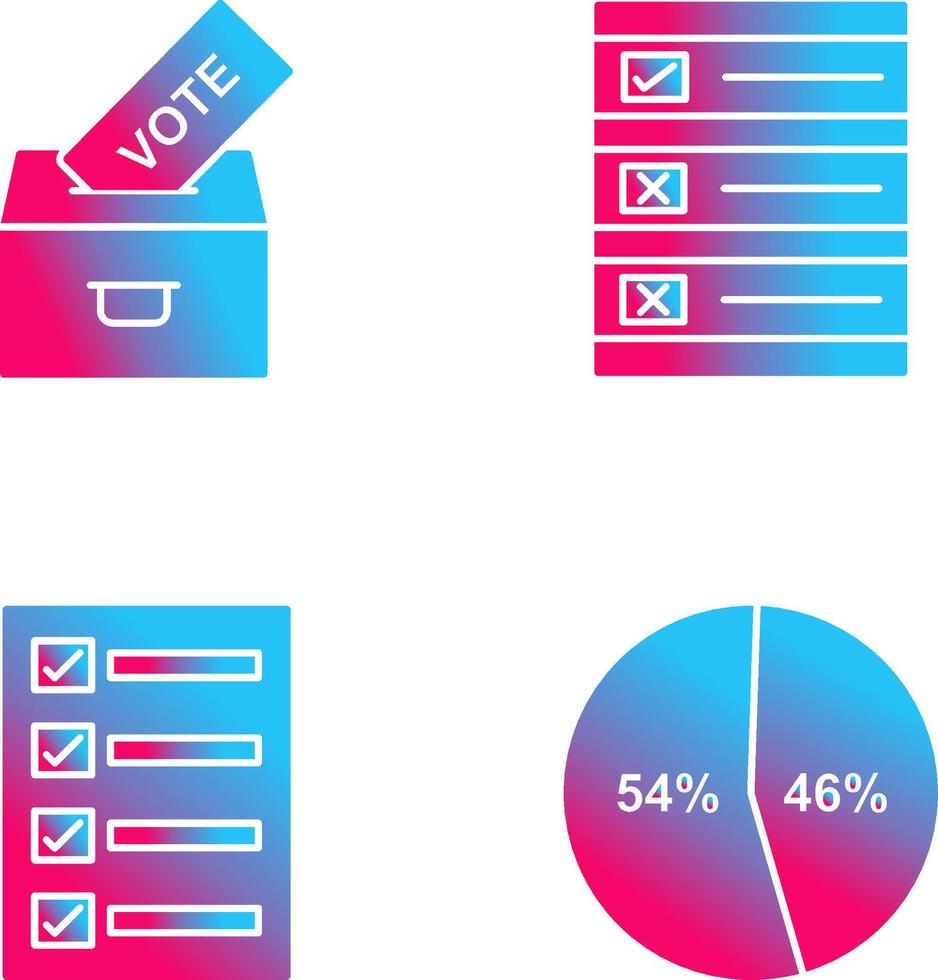 Casting Vote and Ballot Paper Icon vector