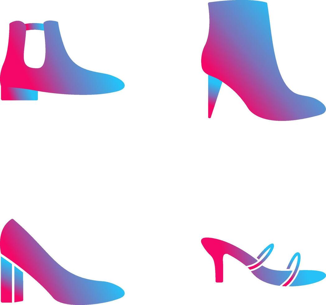 Men Boots and high heels Icon vector