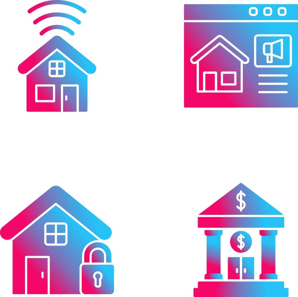 Smart house and Marketing Icon vector