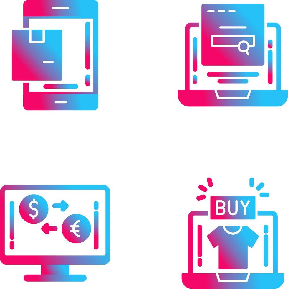 Package and Searching Icon vector
