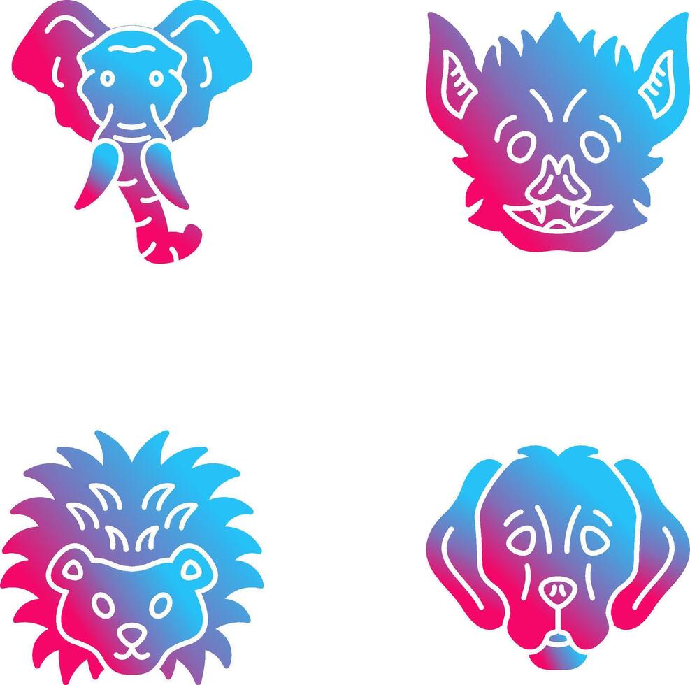 Eleplant and Bat Icon vector