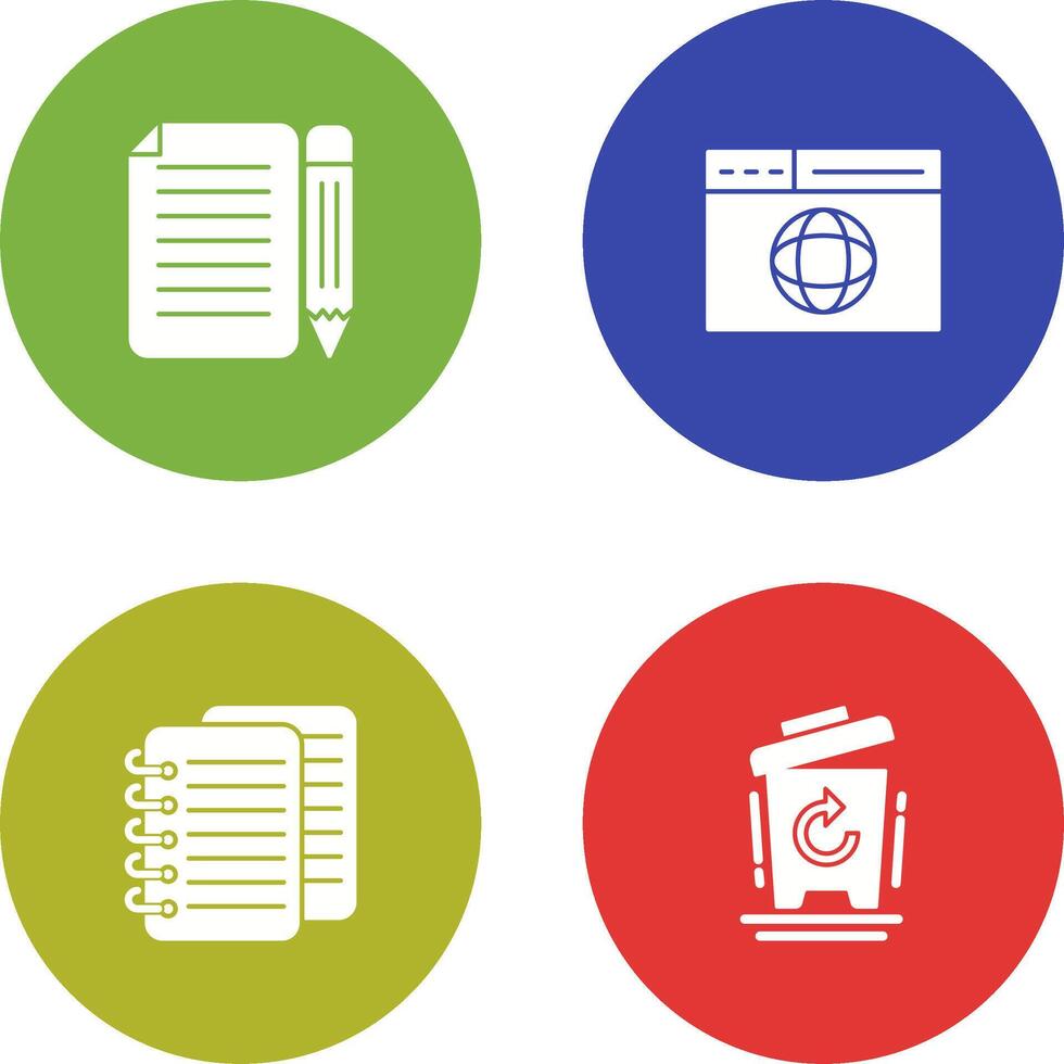 page and web page Icon vector
