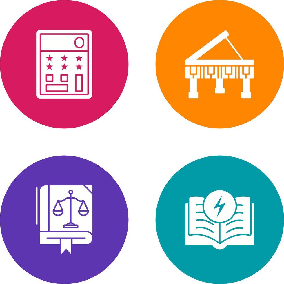 Grand Piano and Calculator Icon vector