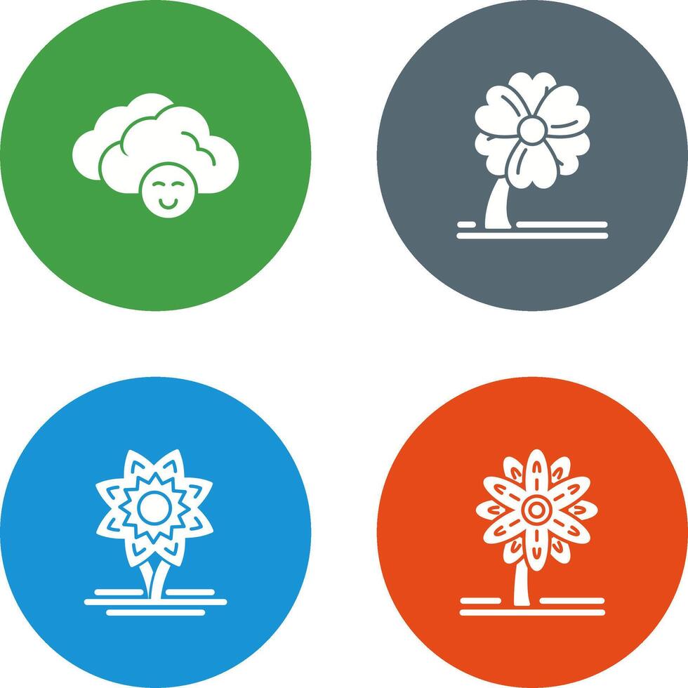 Cloudy and Clover Icon vector