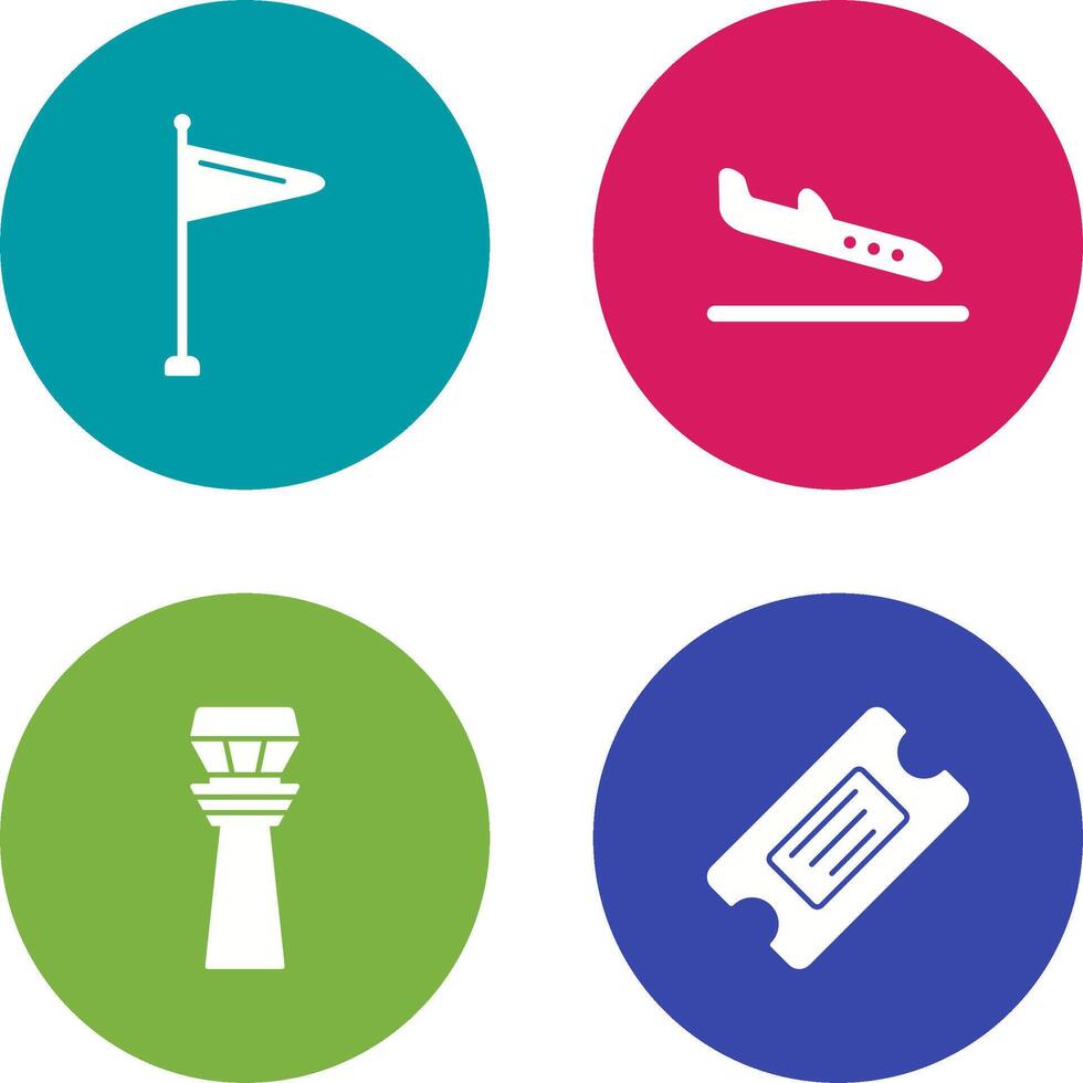Wind Sign and Arrival Icon vector