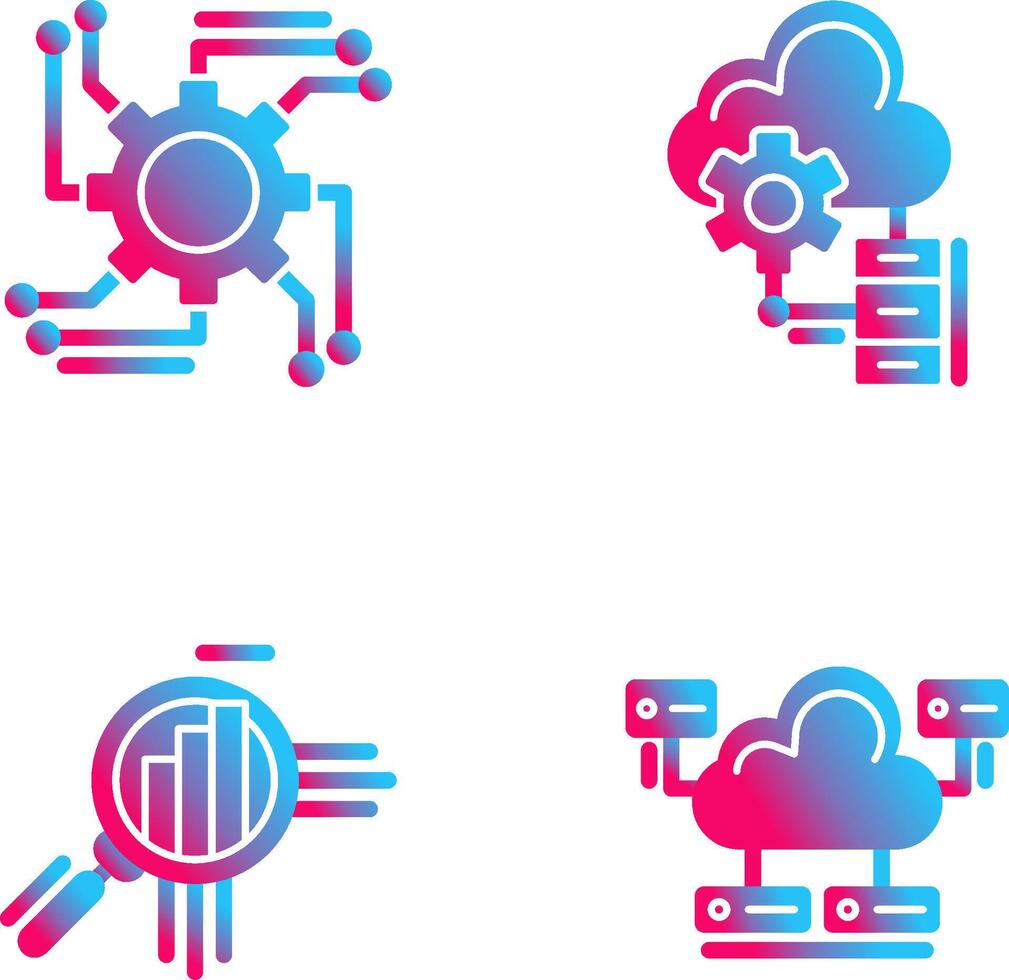 Automation and Big Data Icon vector