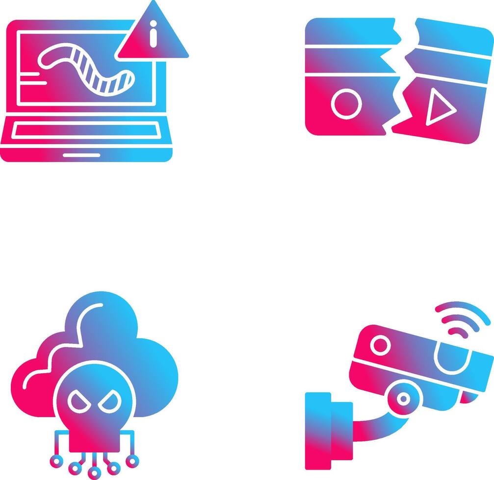 Worm and Broken Icon vector