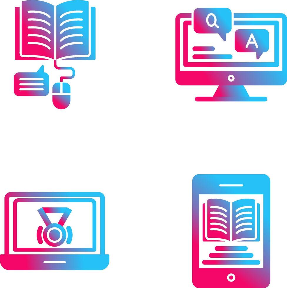 Online Learning and Faq Icon vector