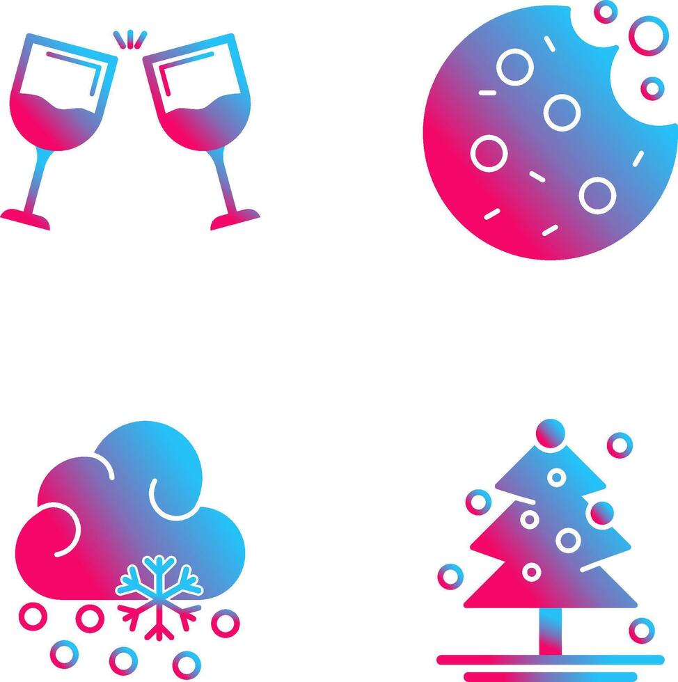 vino y Galleta icono vector