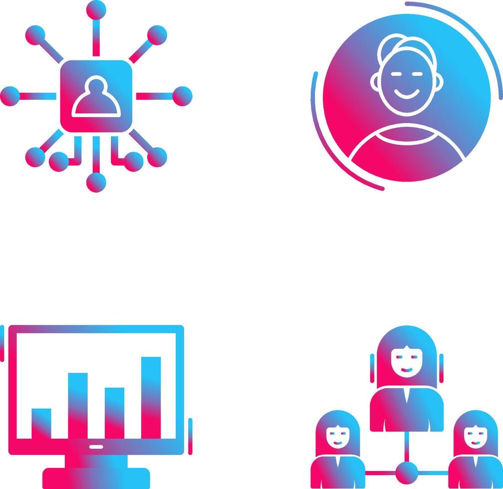 Networking and User Icon vector