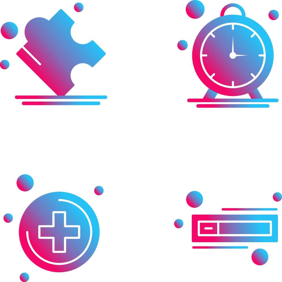 Puzzle and Stop Watch Icon vector