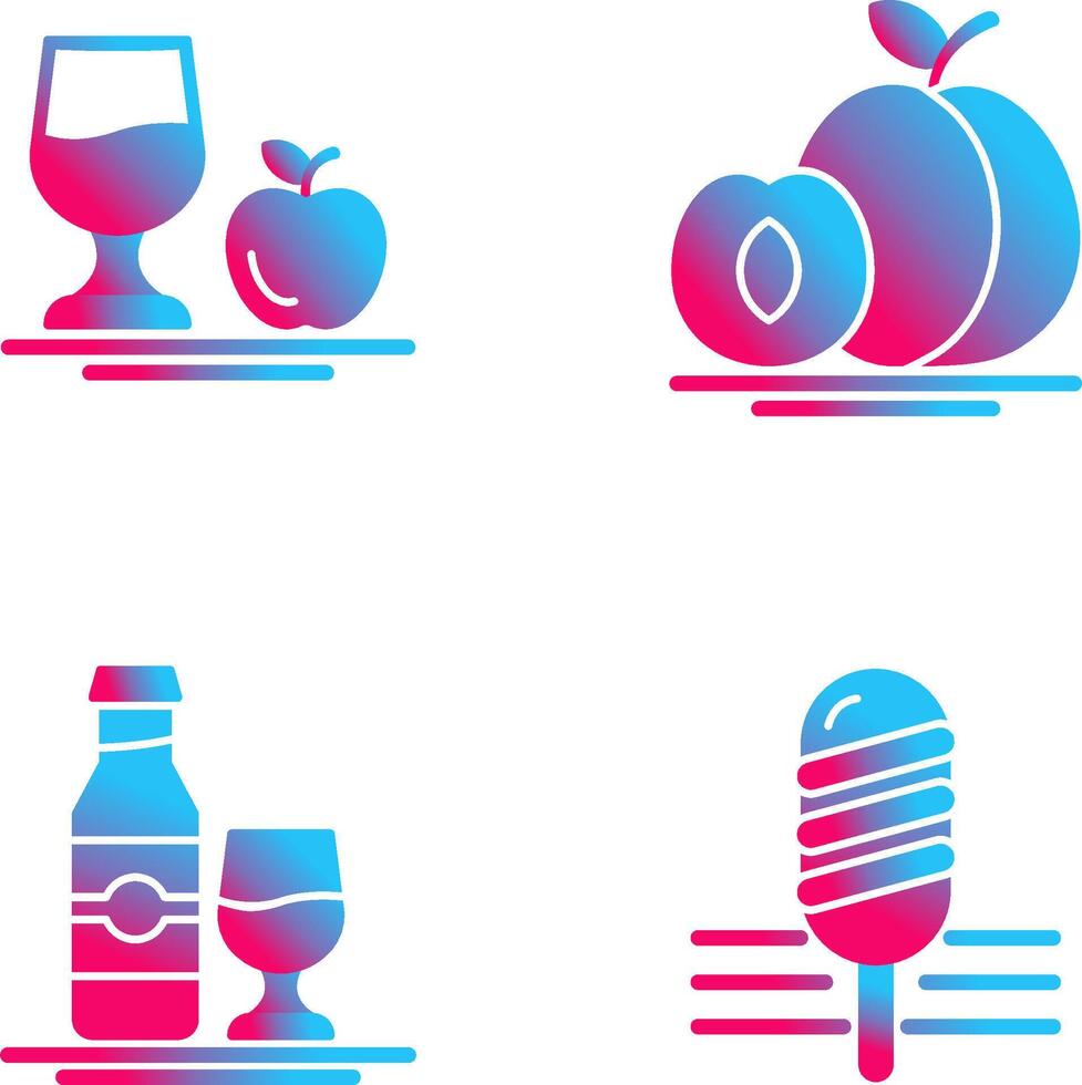 Healthy and Apricot Icon vector