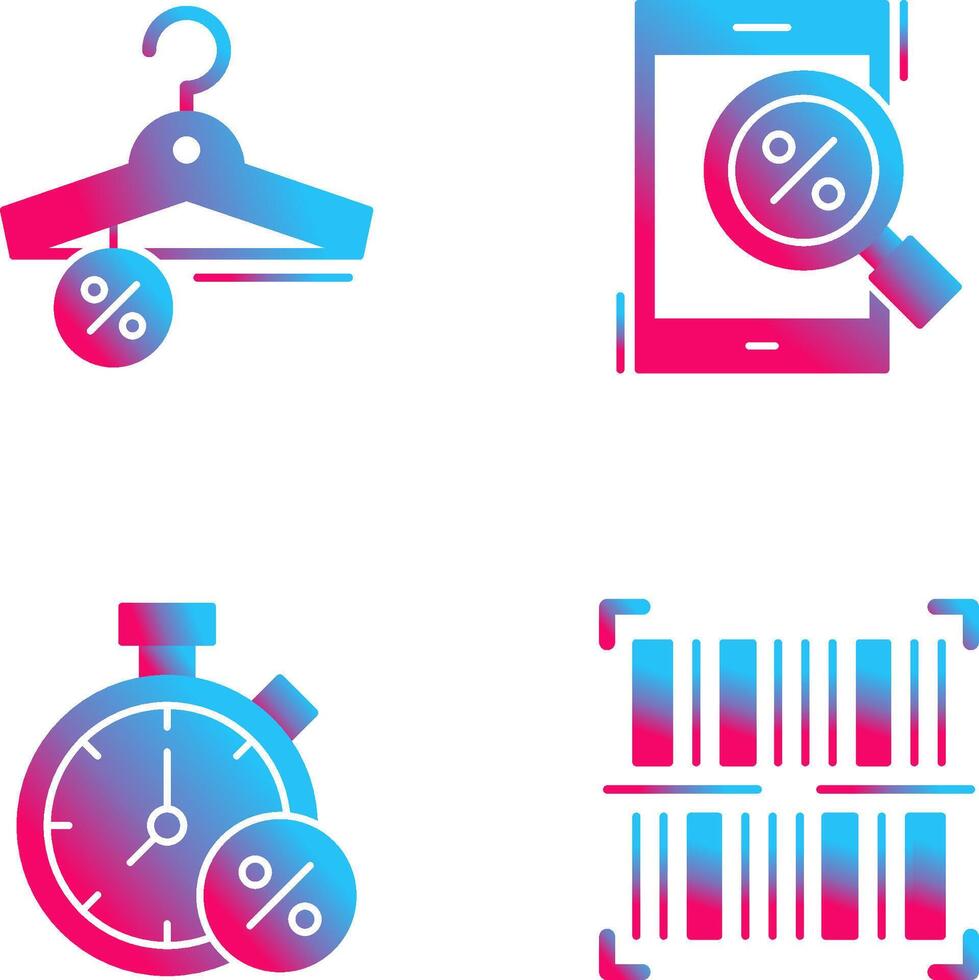 Hanger and Magnifying Glass Icon vector