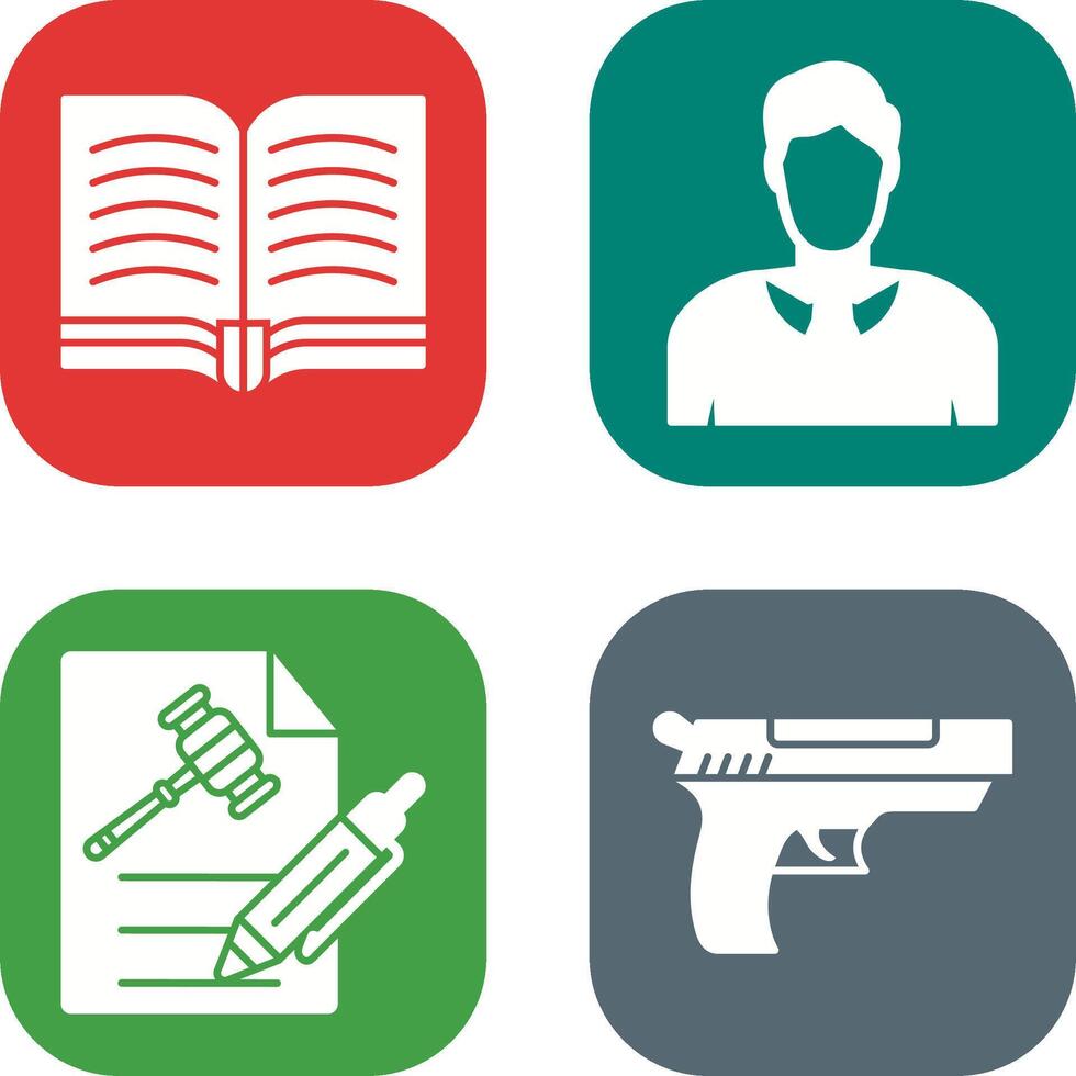 Book and Judge Icon vector