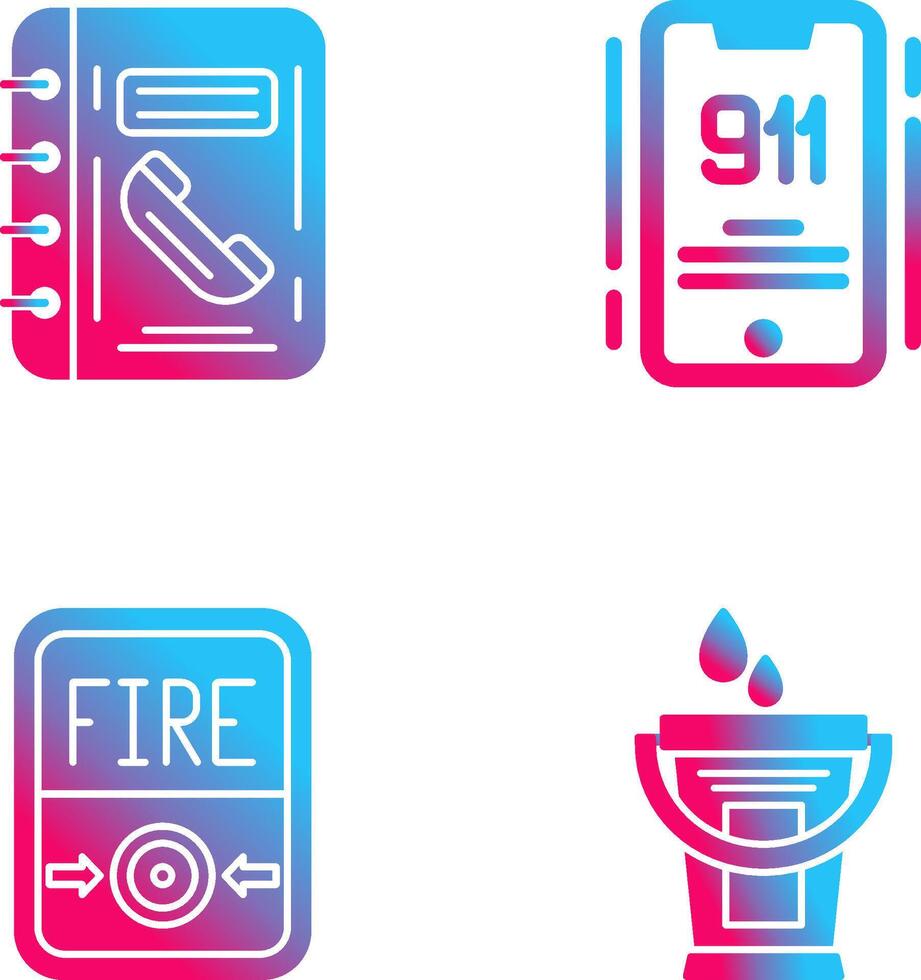 Phonebook and 911 Icon vector