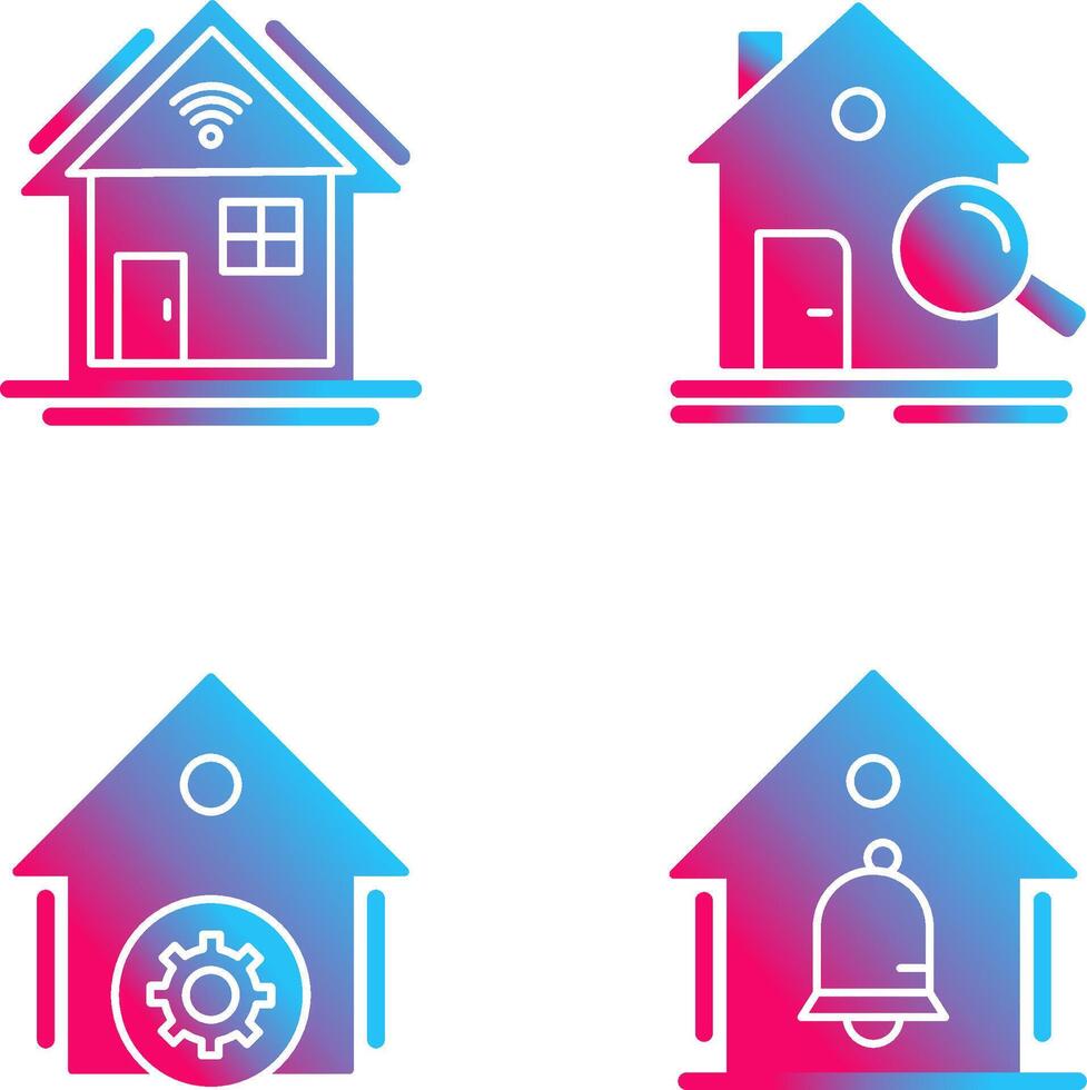 Search and Smart Home Icon vector