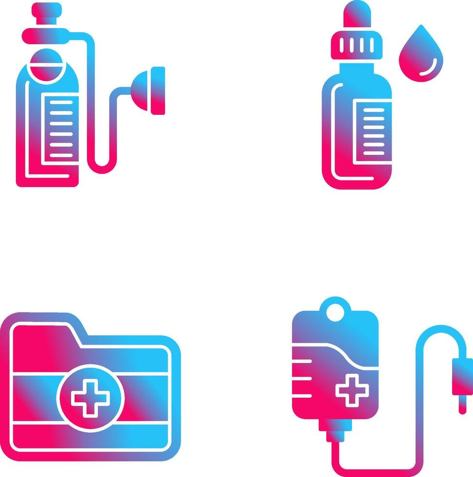Oxygen and Dropper Icon vector