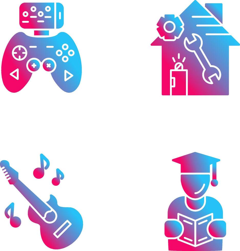 Game Controller and home repair Icon vector