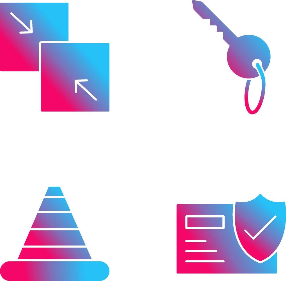 Combine and Key Icon vector