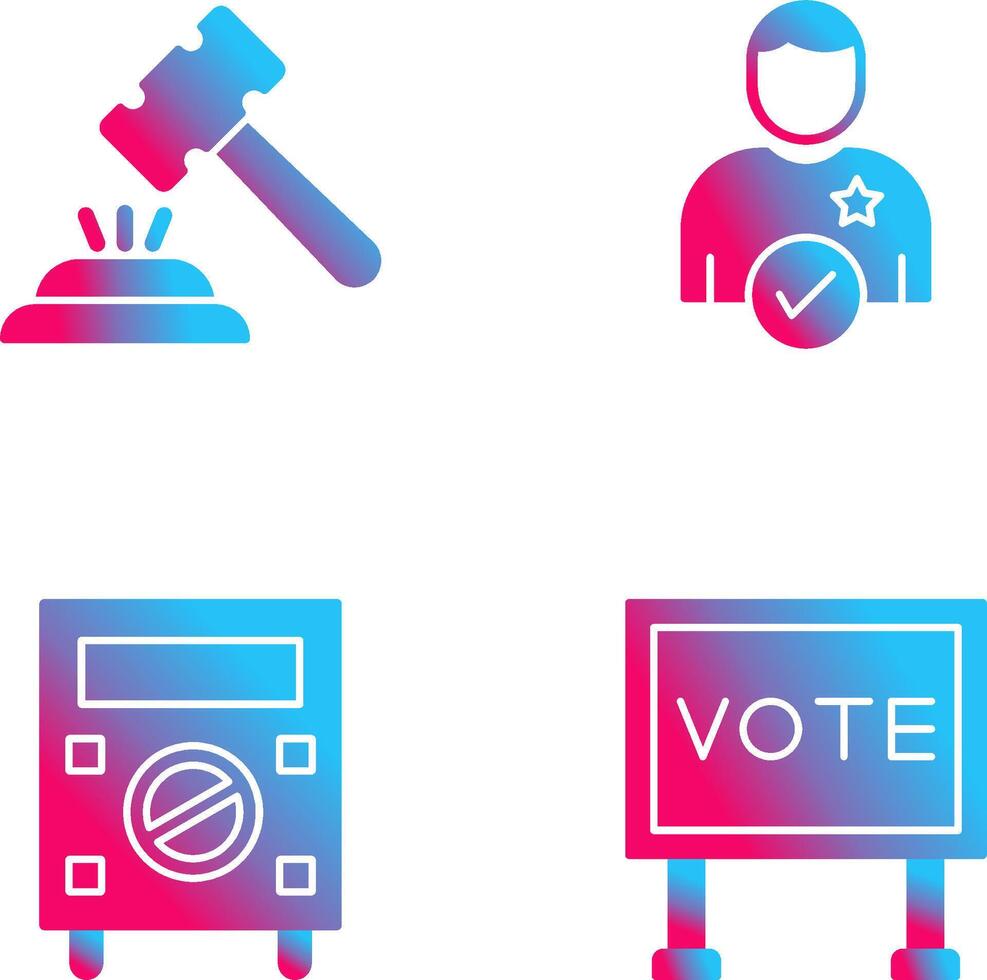Gavel and Candidate Icon vector