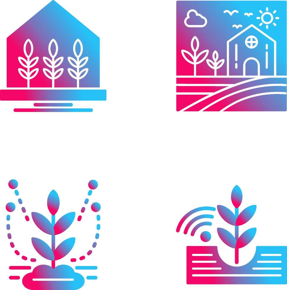 Farm House and Nature Icon vector