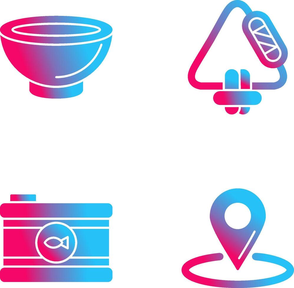 Bowling and Carabiner Icon vector