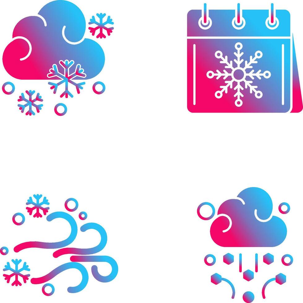 Snowy and Calender Icon vector