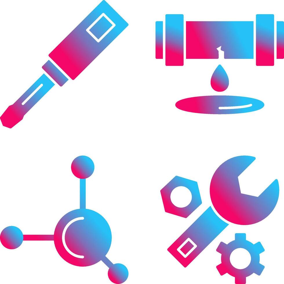 Screwdriver and Leak Icon vector