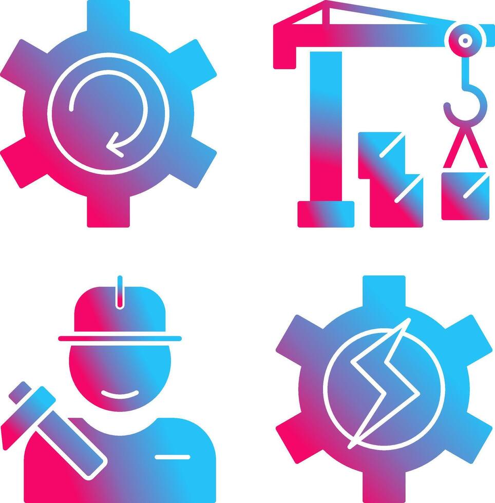 Upgrade and Robotic Arm Icon vector