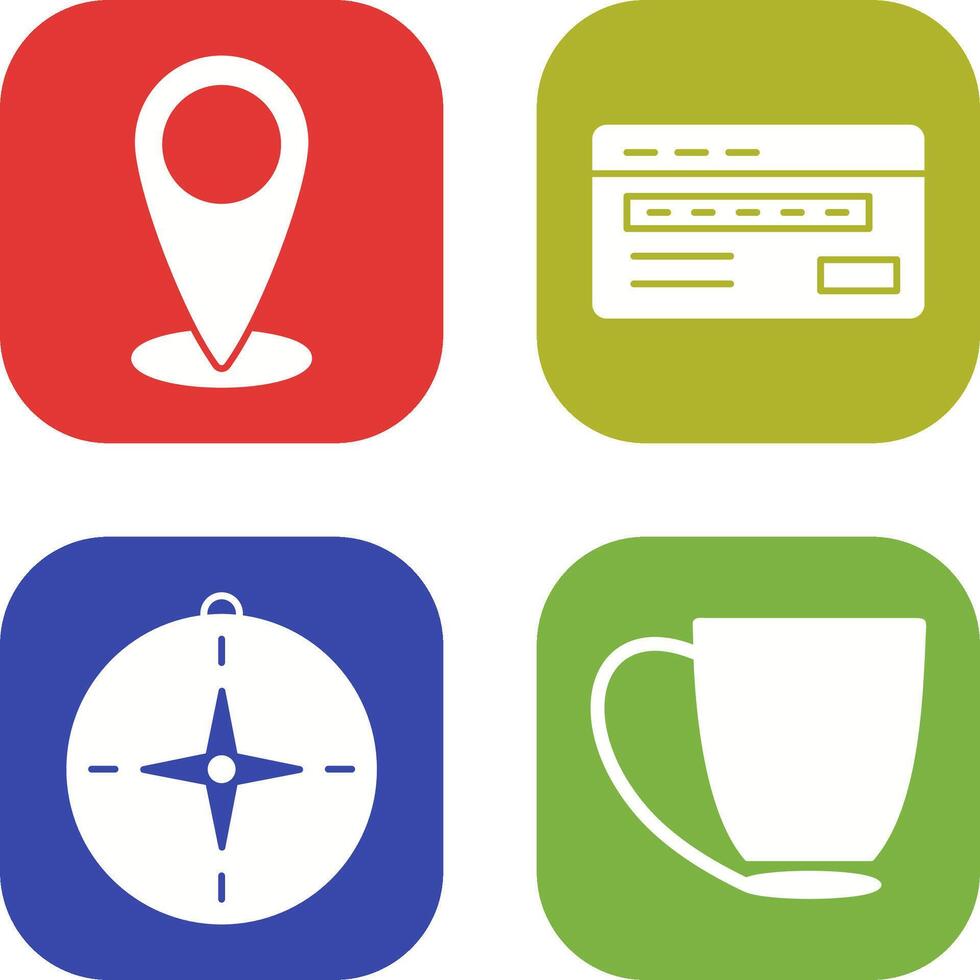 location and credit card Icon vector