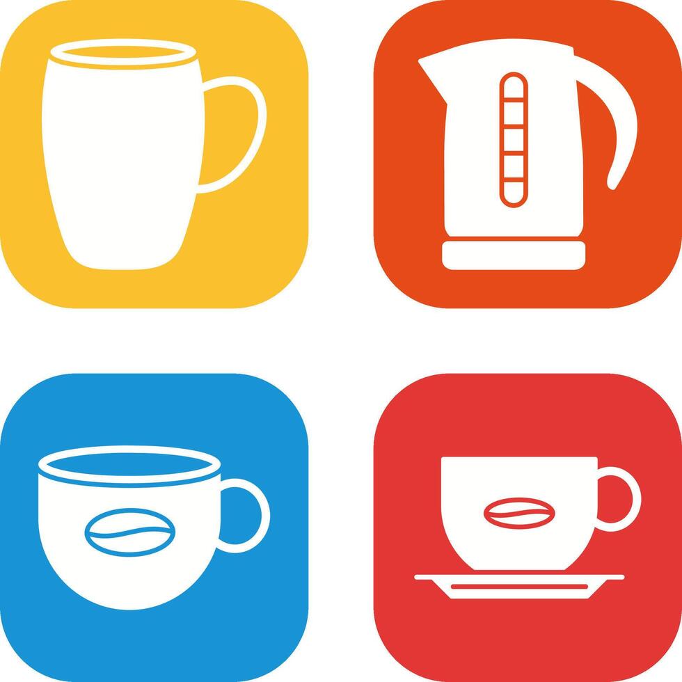 mug and kettle Icon vector