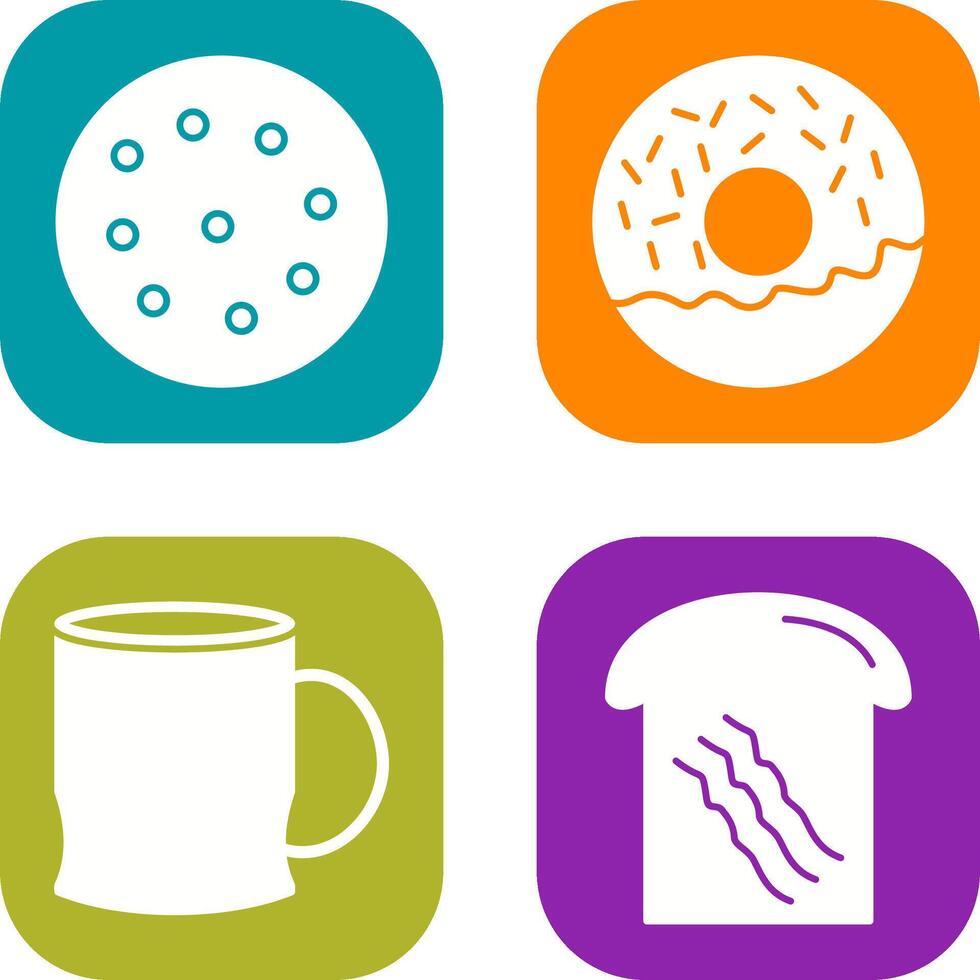 cookie and doughnut Icon vector